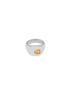 Mined Ring Small Diamond - Silver