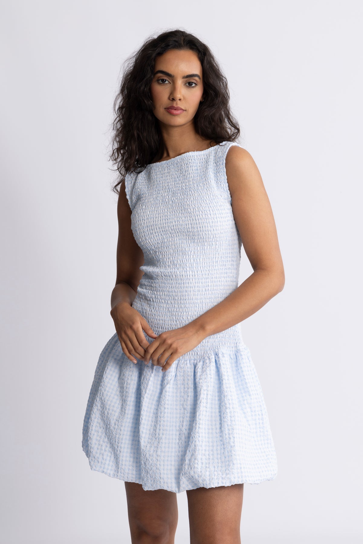 Tora Smock Dress - Blå