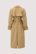 Trenchcoat i ullblandning - Beige