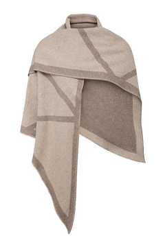 Triangle Scarf - Beige / Brown