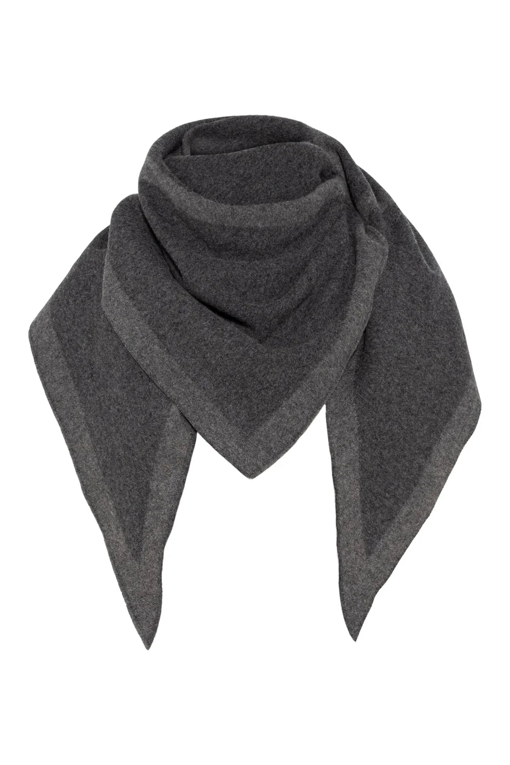 Triangle Scarf Merino - Volcano / Dark Grey