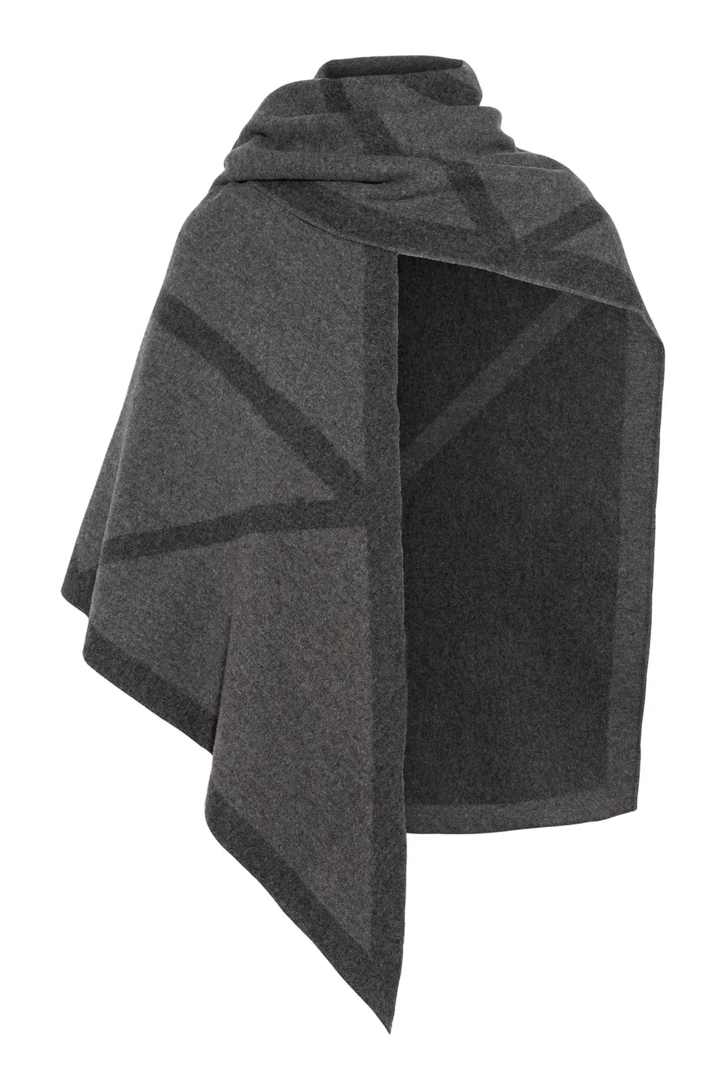 Triangle Scarf Merino - Volcano / Dark Grey