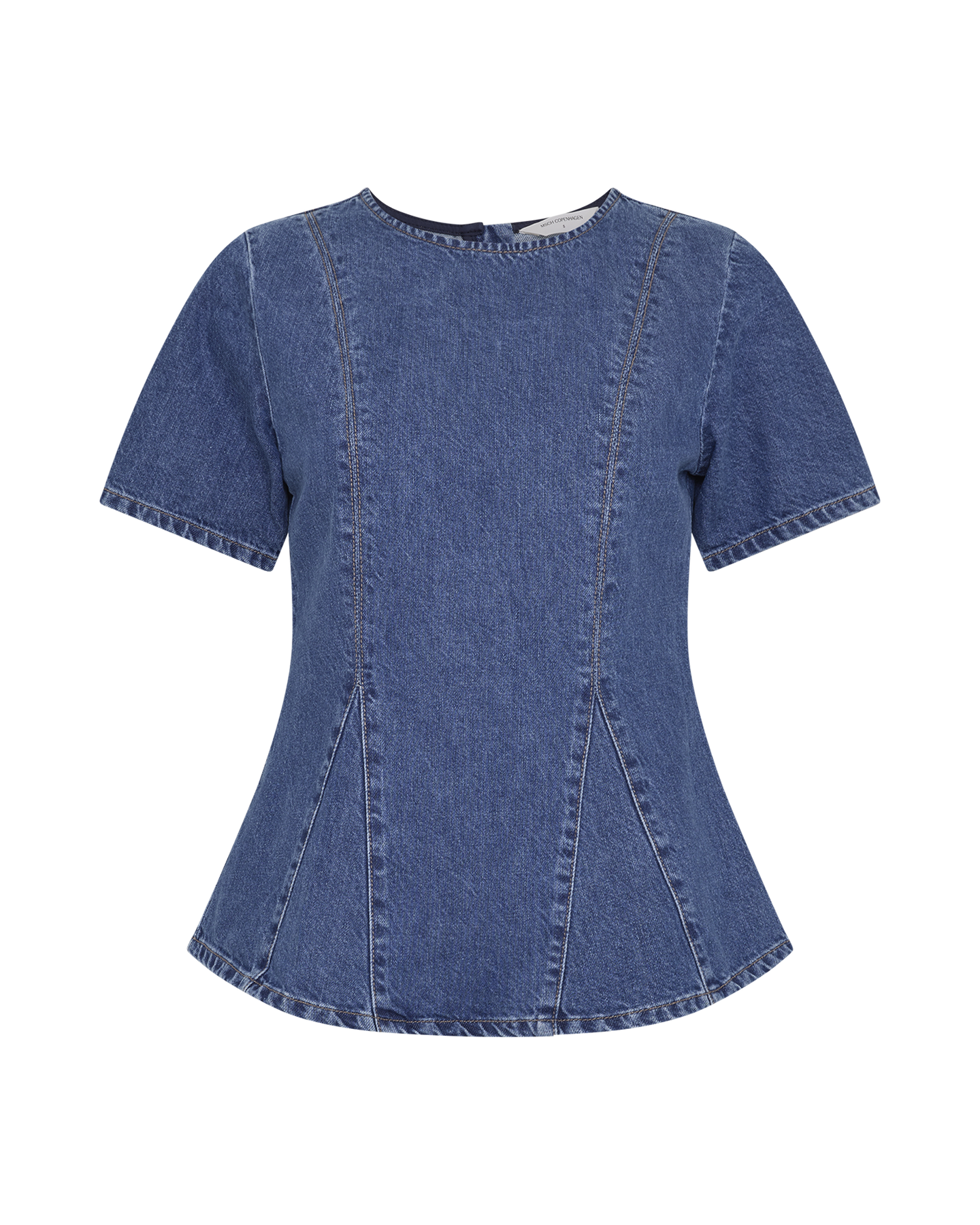 Turig Alena SS Topp - Mid Blue Wash