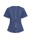 Turig Alena SS Topp - Mid Blue Wash