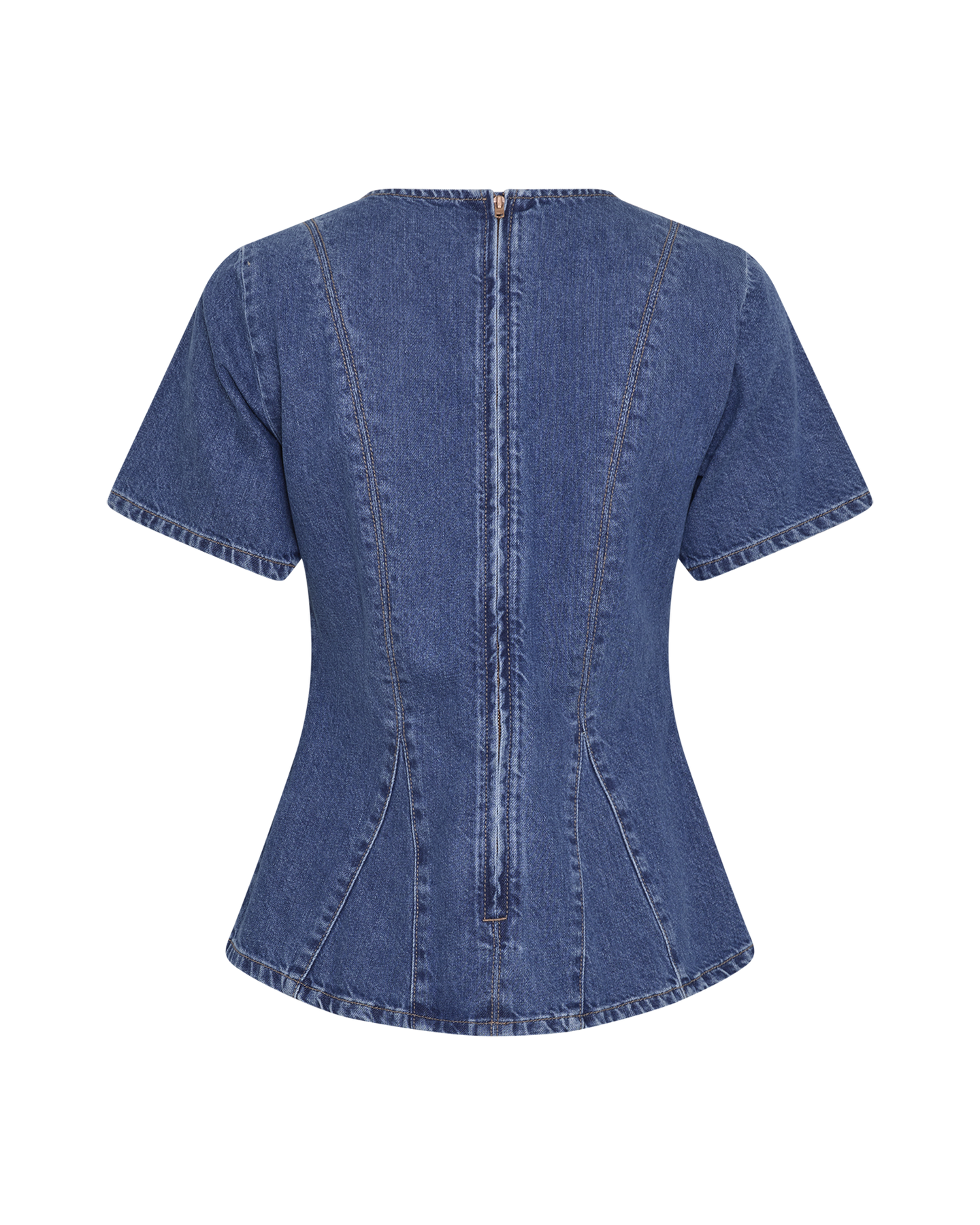 Turig Alena SS Topp - Mid Blue Wash