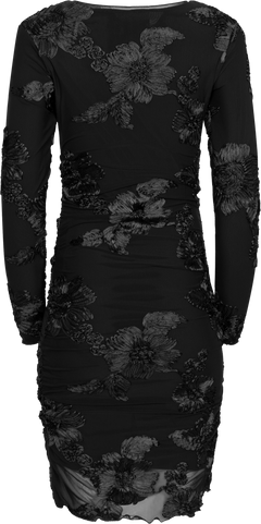 Majaic Mesh Dress - Black Flower