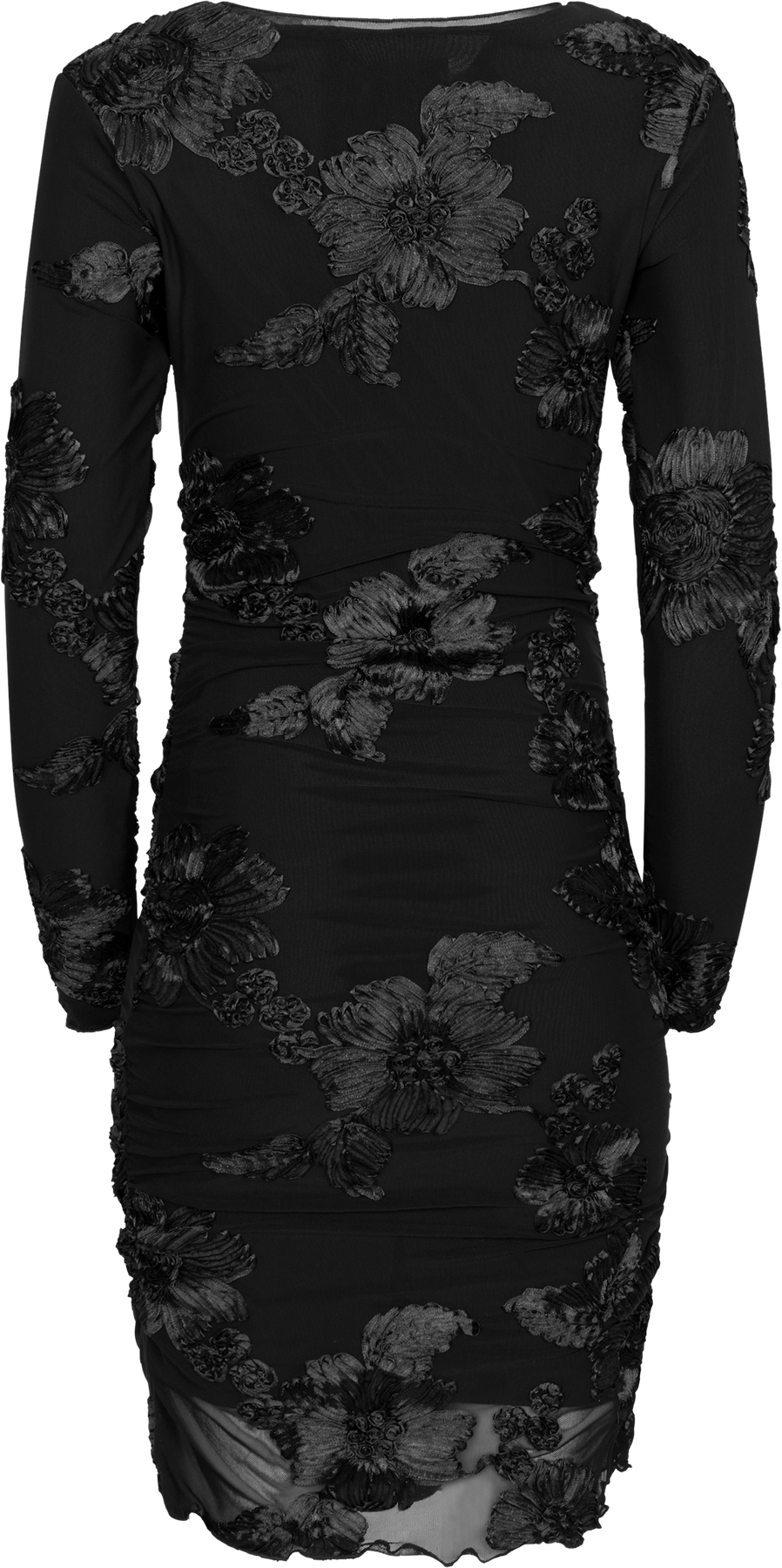 Majaic Mesh Dress - Black Flower