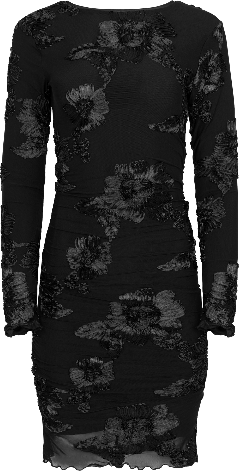 Majaic Mesh Dress - Black Flower