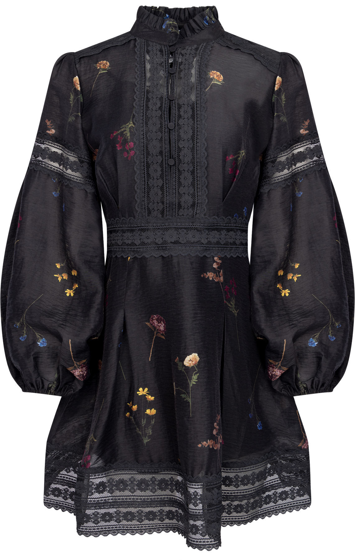 Aliah Garden Dress - Black Garden Art