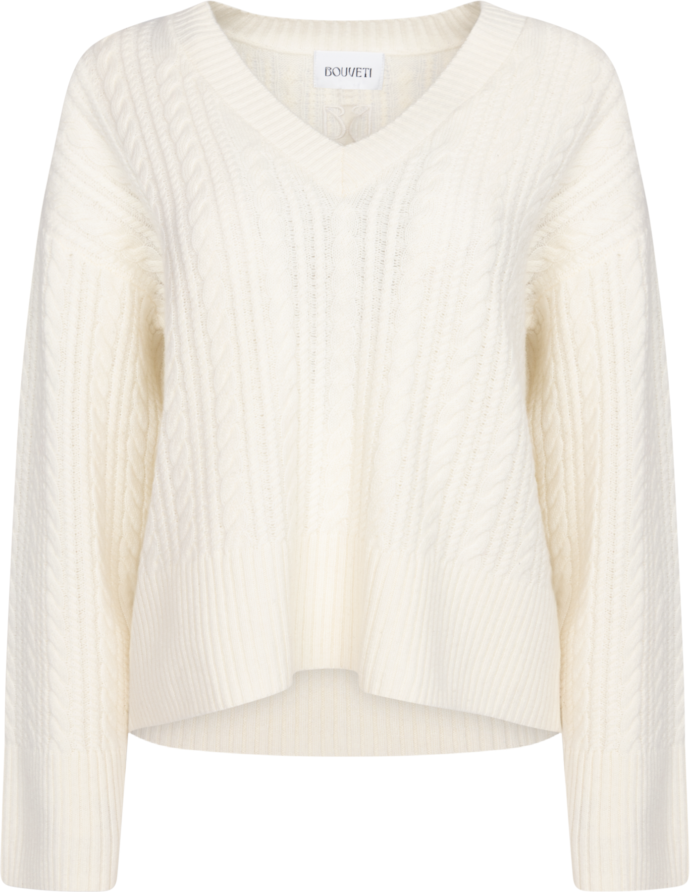 Cathrine Cashmere Cable Knit Sweater - Kräm