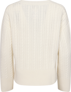 Cathrine Cashmere Cable Knit Sweater - Cream
