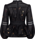 Aliah Garden Blus - Black Garden Art