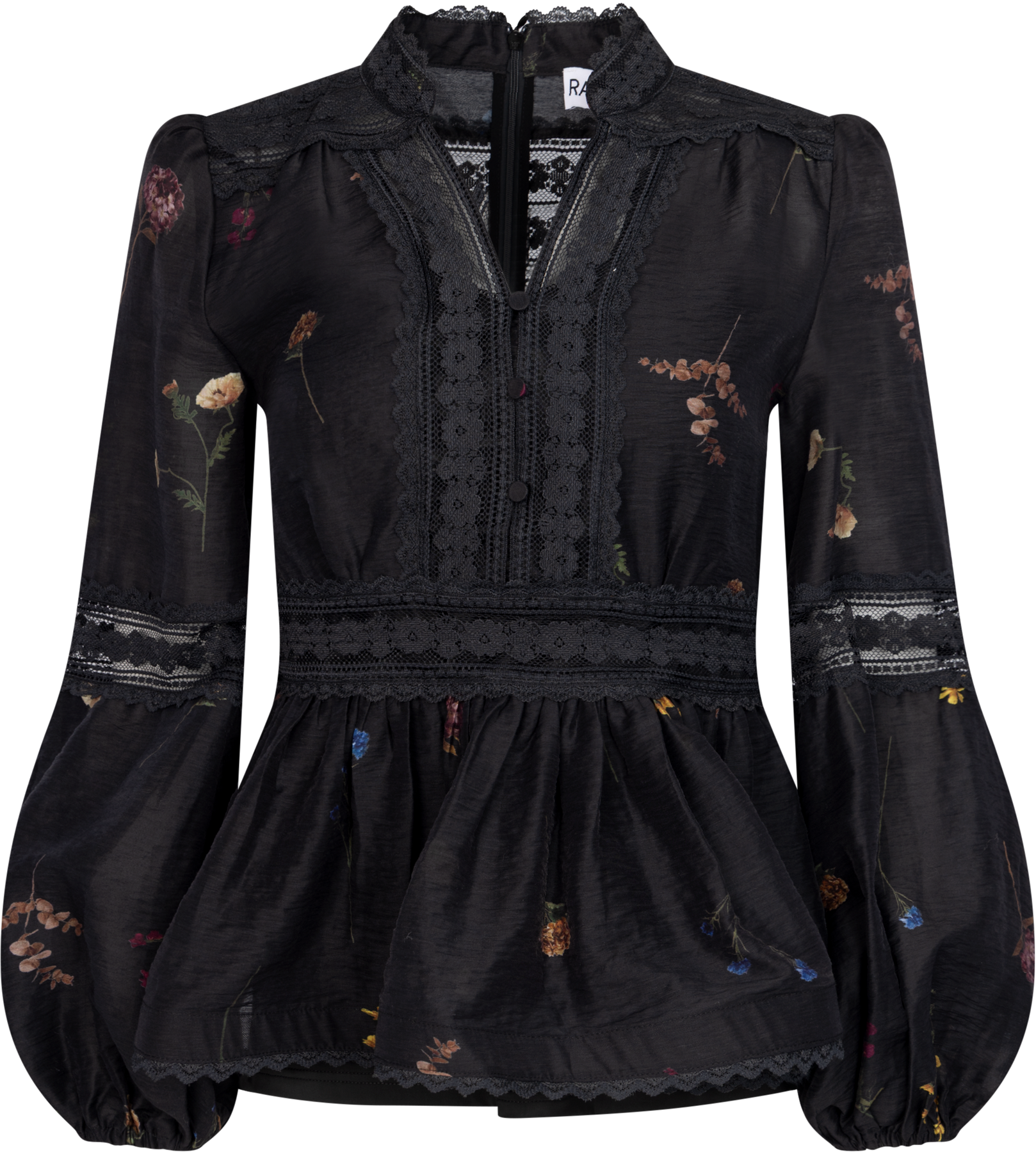 Aliah Garden Blus - Black Garden Art