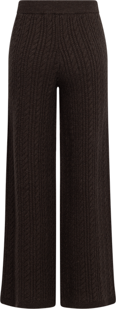Cathy Cashmere Cable Knit Pant - Dark Brown