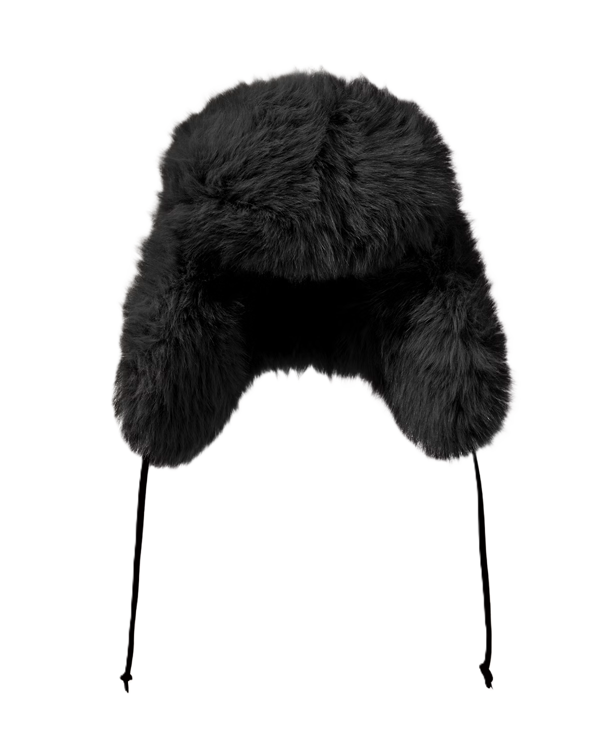 Faux Fur Trapper Hat - Svart