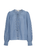 Kady Long Sleeve Blus - Chambray
