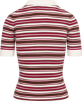Marte Ss Polo Knit - Creme/Pink