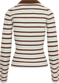 Marte Ls Stripe Polo - Brown/Blue