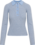 Marte Ls Mini Stripe Polo - Blå