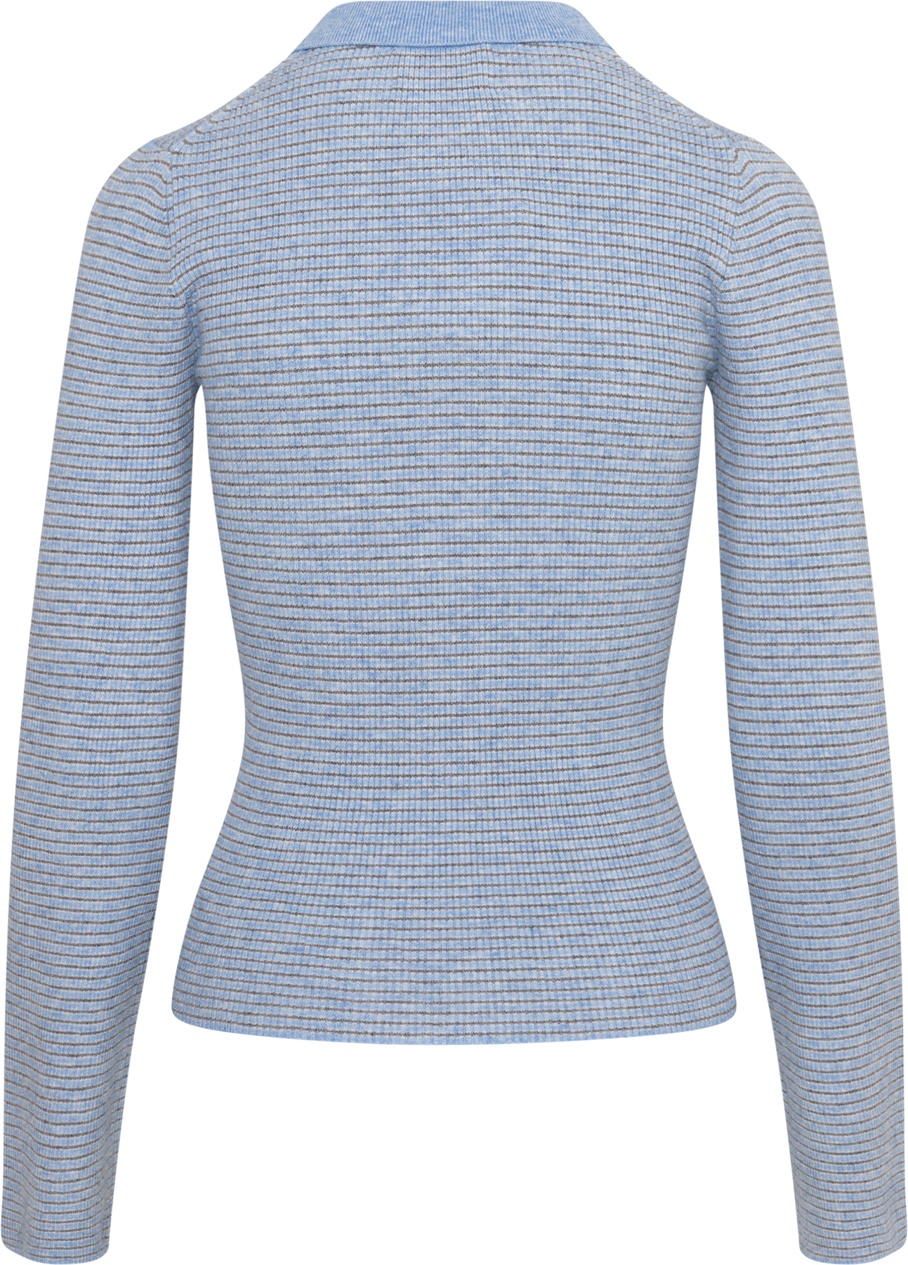 Marte Ls Mini Stripe Polo - Blå