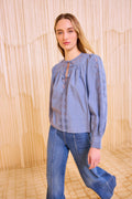 Kady Long Sleeve Blus - Chambray