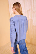 Kady Long Sleeve Blus - Chambray