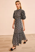 Channary Puff Sleeve Dress - Grå