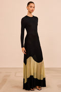 Roanne Klänning Med Lurex - Gold Noir