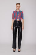 PU Straight Pants - Black