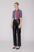 PU Straight Pants - Black