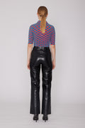 PU Straight Pants - Black