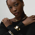 Statement Organic Molten Metal Cuff - Pale Gold