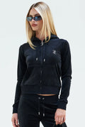Arched Diamante Robertson Hoodie - Black
