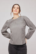 Mercer Blouse - Midnight Sand