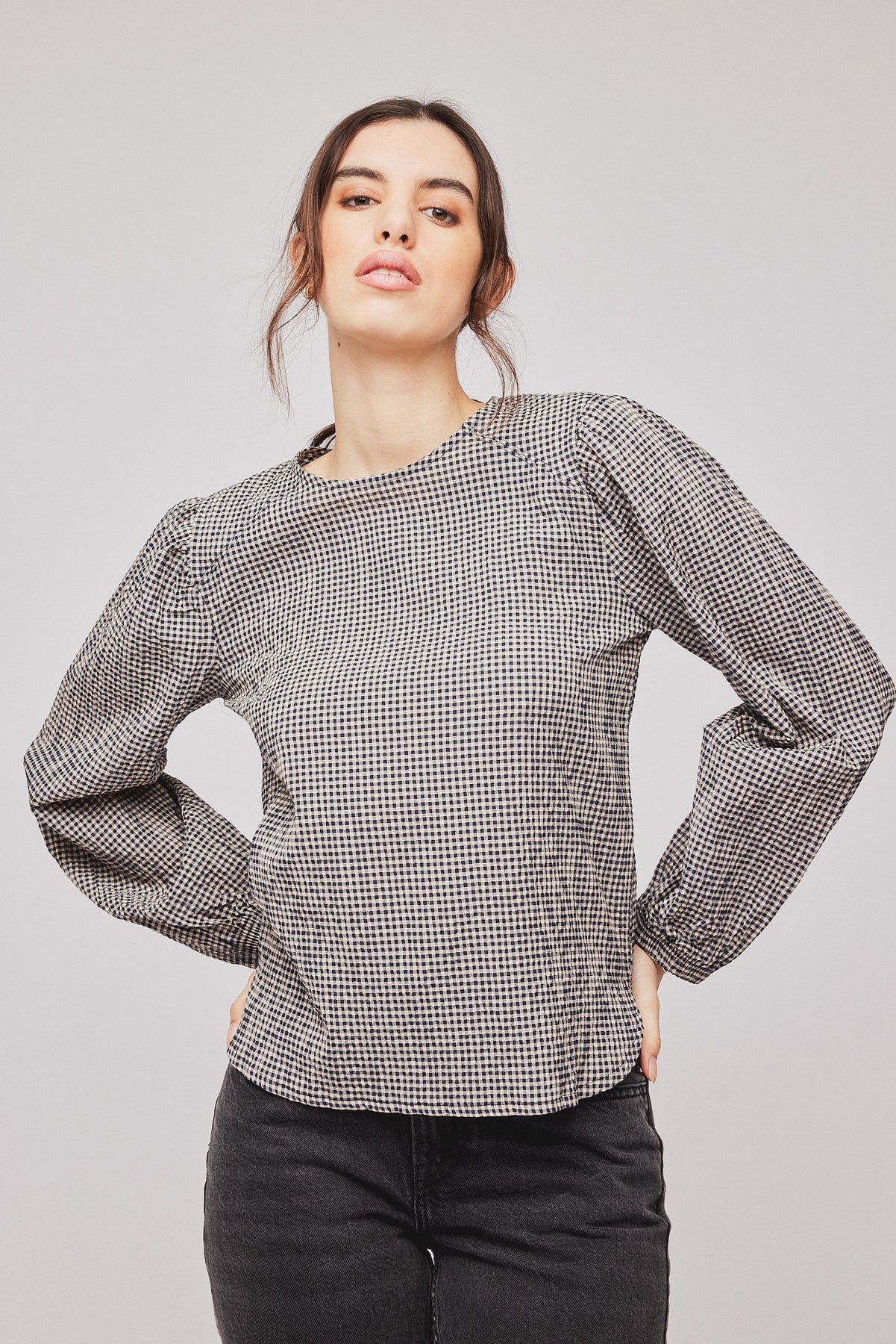 Mercer Blouse - Midnight Sand