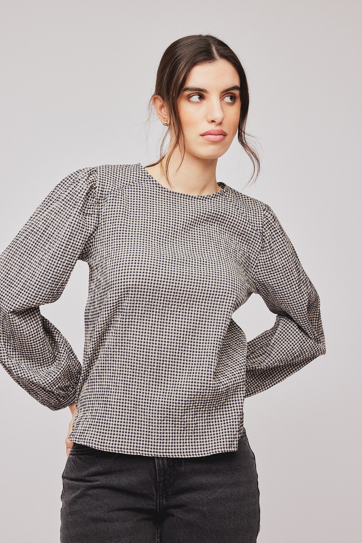 Mercer Blouse - Midnight Sand