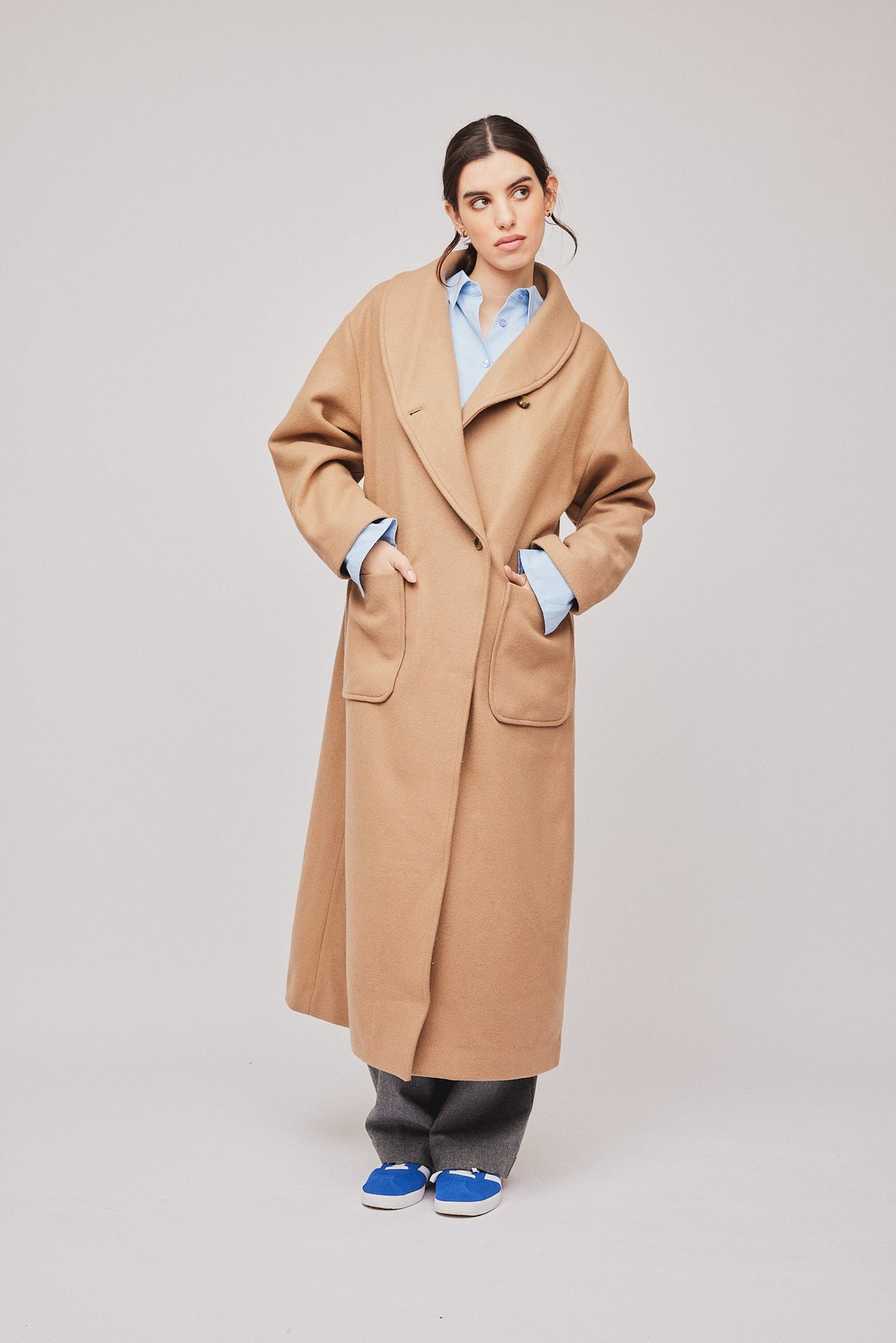 Amber Long Coat - Light Brown