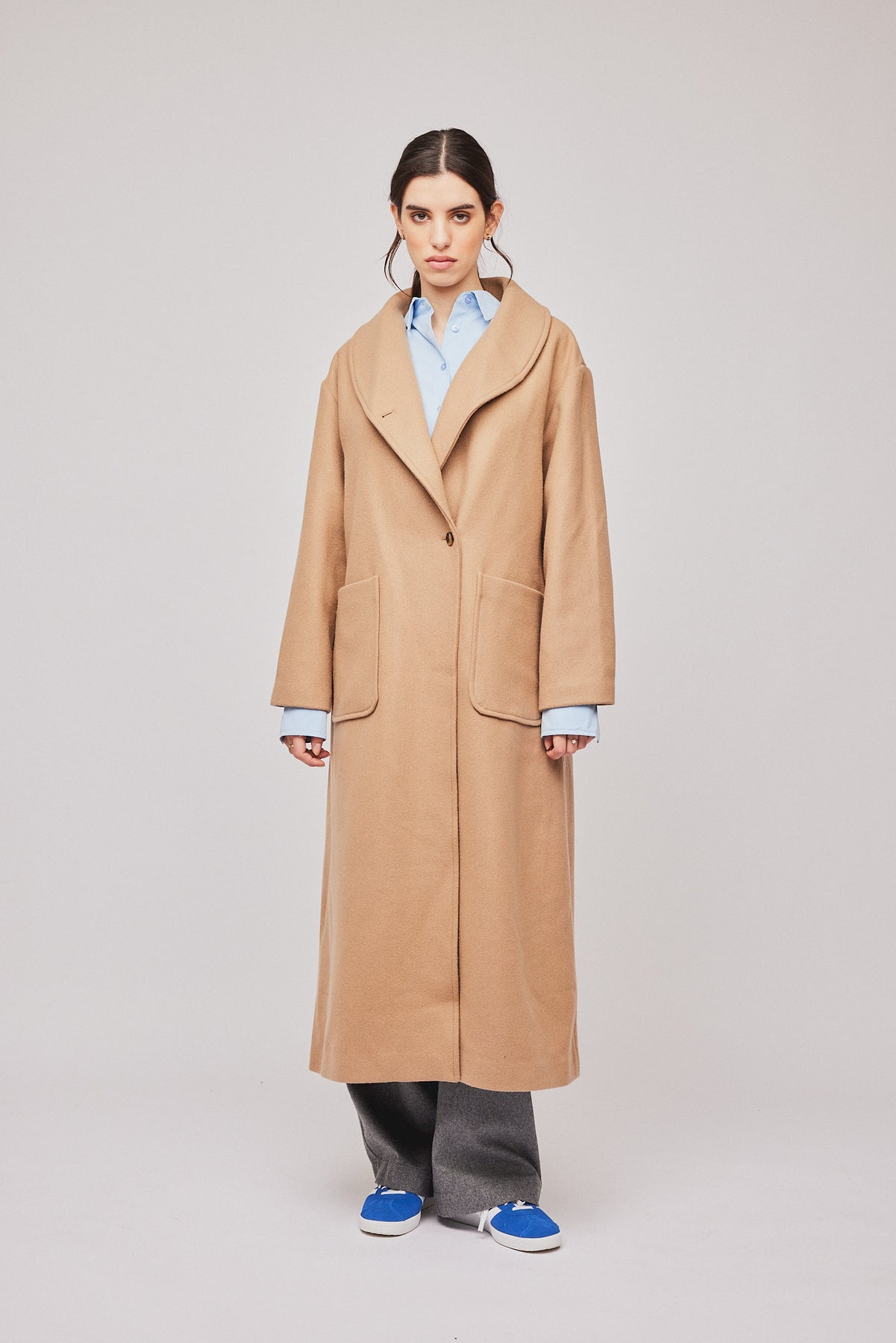 Amber Long Coat - Light Brown