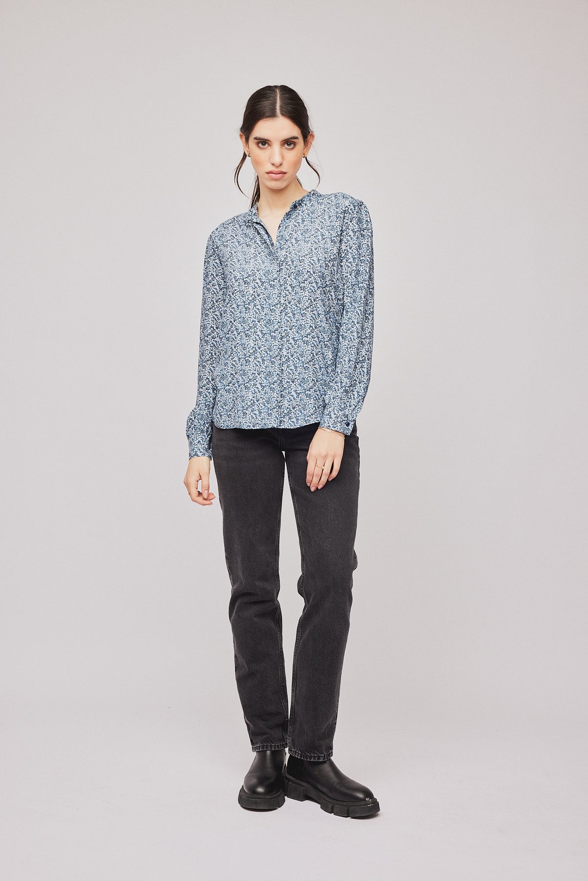 Elisa Shirt - Midnight Petite Flower