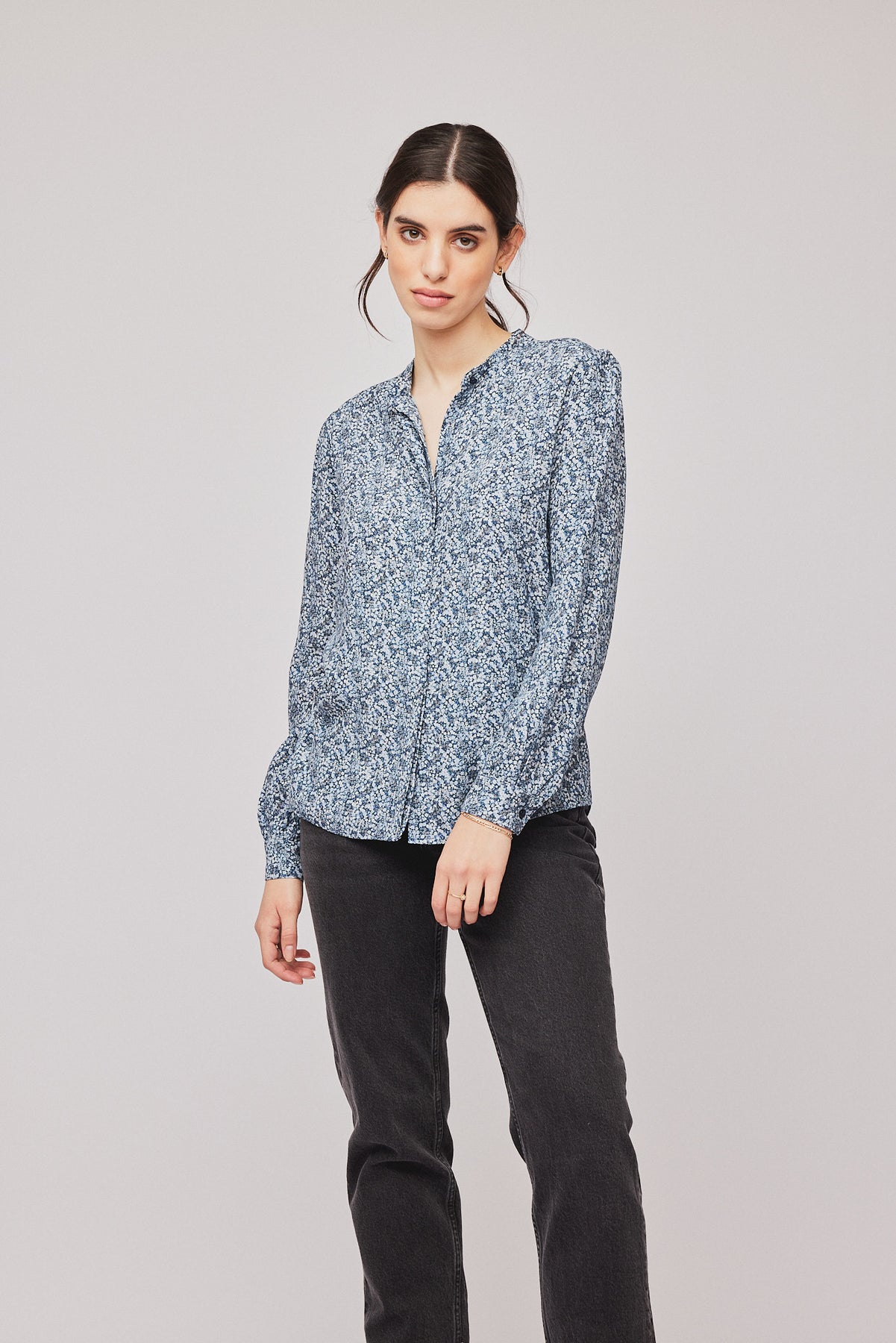 Elisa Shirt - Midnight Petite Flower