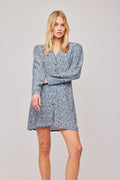 Ellen LS Short Dress - Midnight Petite Flower