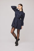 Forever Button Dress - Sky Captain