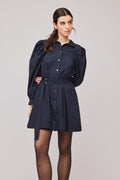 Forever Button Dress - Sky Captain