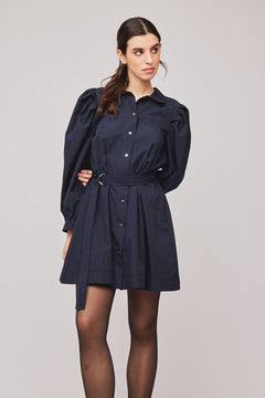 Forever Button Dress - Sky Captain