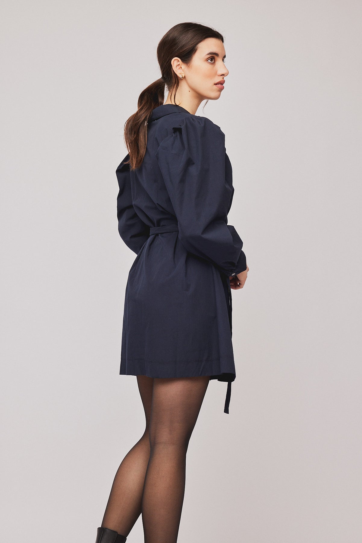 Forever Button Dress - Sky Captain