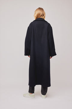 Amber Long Coat - Vulcan Blue