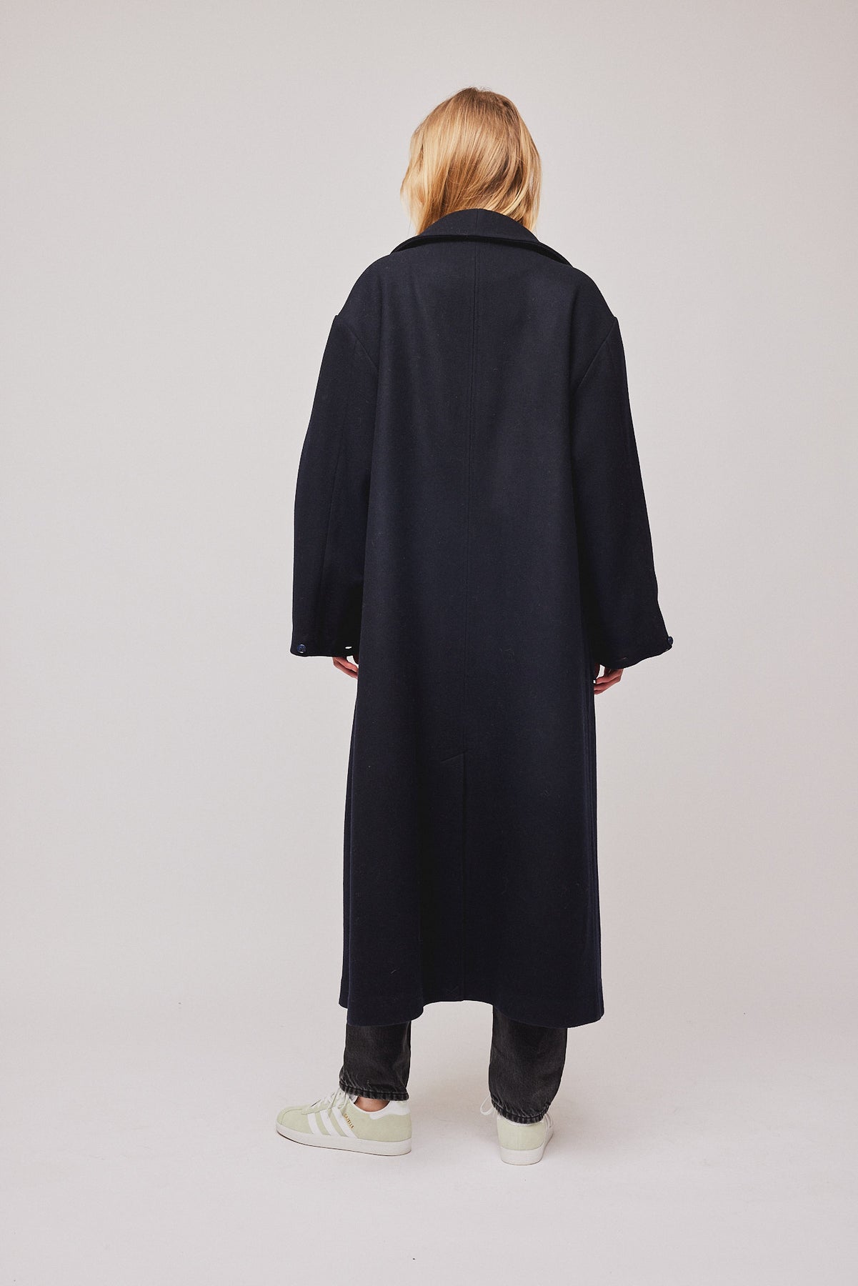 Amber Long Coat - Vulcan Blue