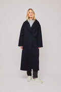 Amber Long Coat - Vulcan Blue
