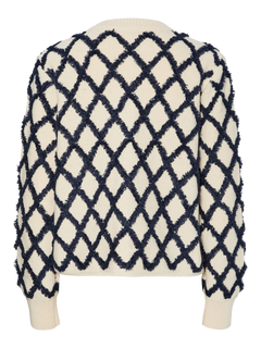 Yaszigly Ls Knit Cardigan - Birch Navy Blazer