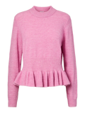 Y.A.S Yasemily Ls Peplum Knit Pullover S. - Moonlite Mauve